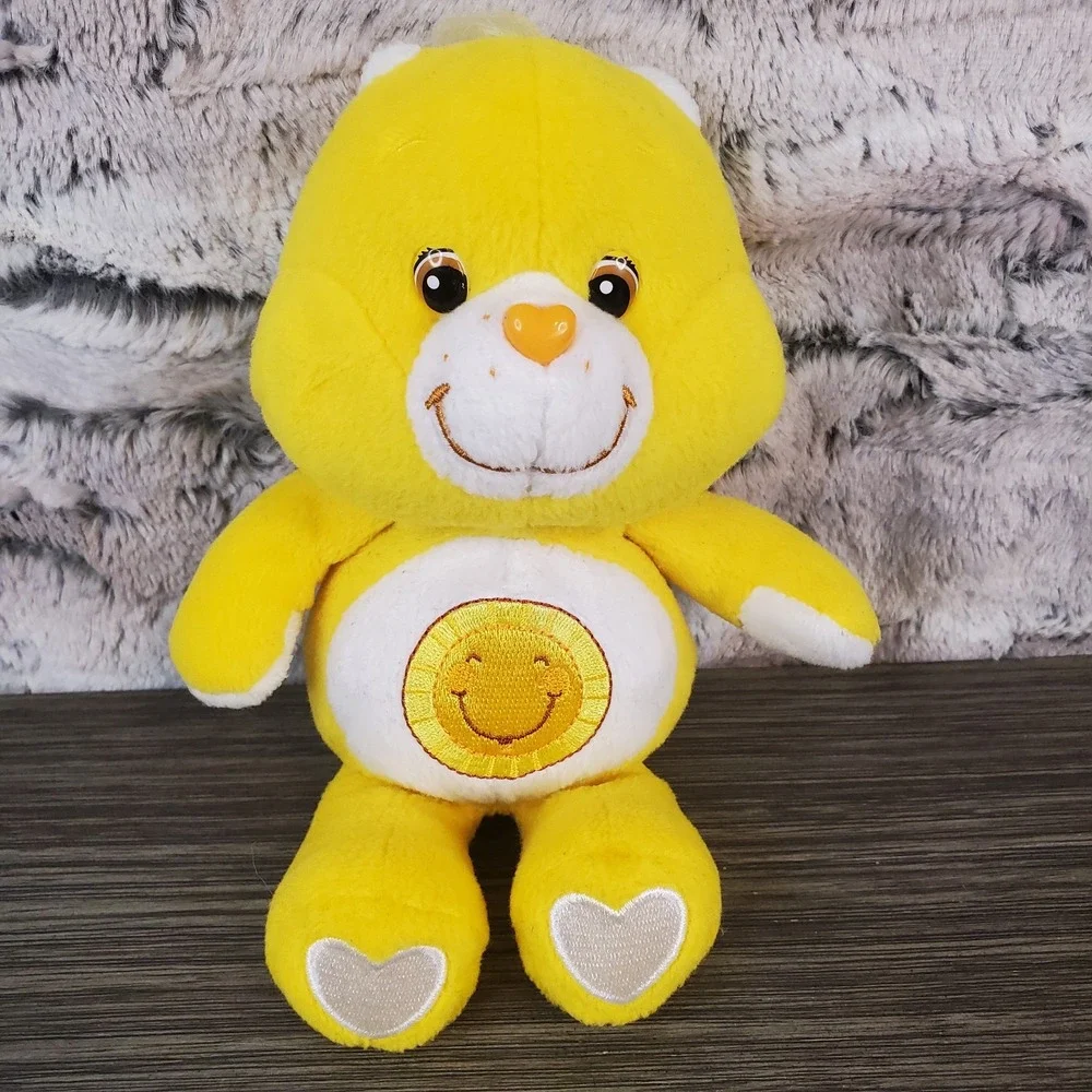 Vintage CARE BEARS 2002 Yellow Sun FUNSHINE Plush 8